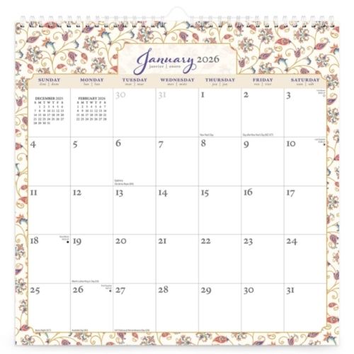Produktbild: Tuscan Delight 2026 12 X 12 Inch (Hanging) Monthly Square Wire-O Calendar Sticker Sheet