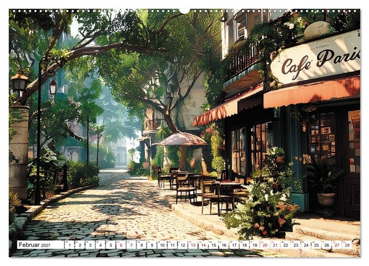 Produktbild: Bonjour, Kaffee! Bonjour, Paris! (Wandkalender 2027 DIN A2 quer), CALVENDO Monatskalender