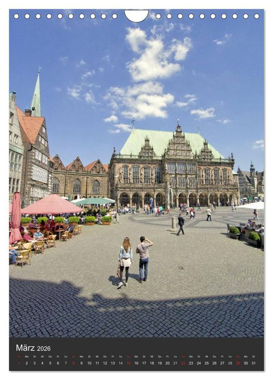 Produktbild: Highlights in Bremen (Wandkalender 2026 DIN A4 hoch), CALVENDO Monatskalender
