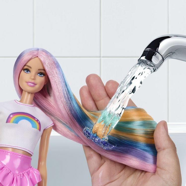 Produktbild: Barbie Haarspiel Puppe Regenbogen Glitzer