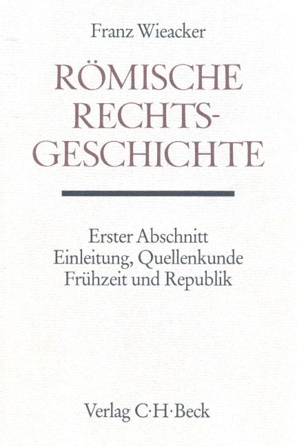 Produktbild: R&ouml;mische Rechtsgeschichte. Abschn.1