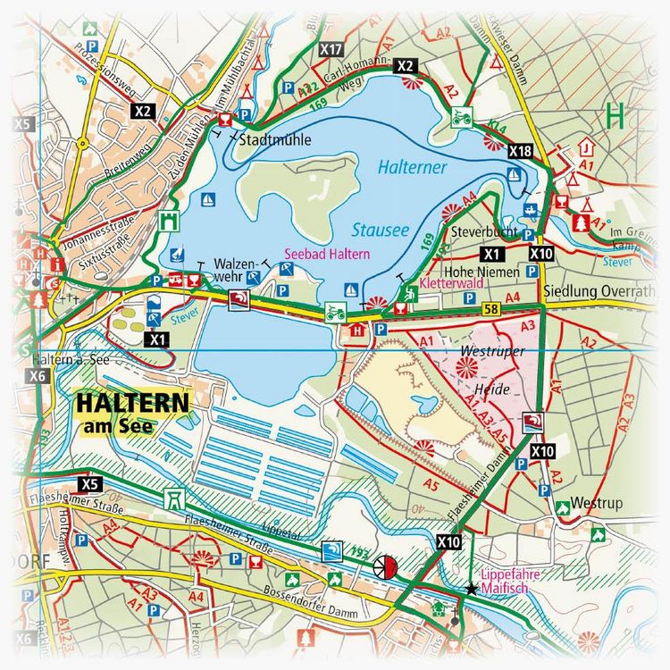 Produktbild: Recklinghausen - Halterner Stausee - S&uuml;dliches M&uuml;nsterland 1:50 000