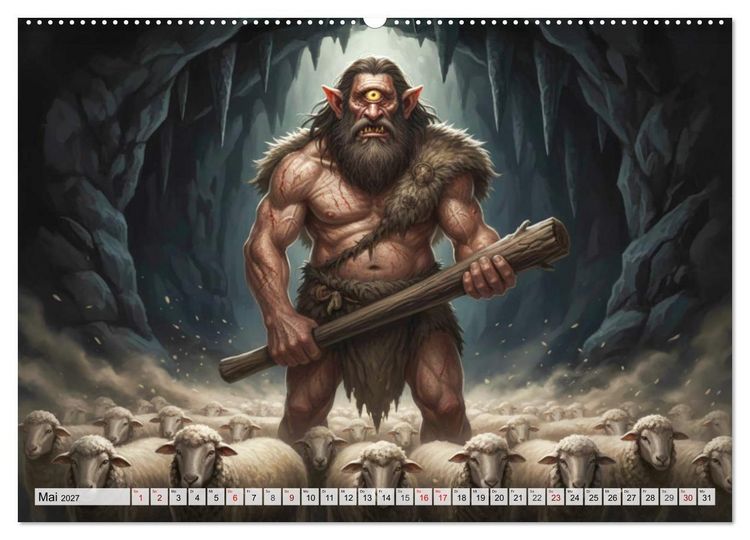 Produktbild: Odysseus Reise &ndash; Gefahren, Verlockungen, Schicksal (hochwertiger Premium Wandkalender 2027 DIN A2 quer), Kunstdruck in Hochglanz