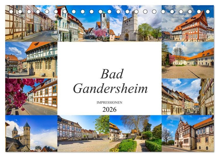 Produktbild: Bad Gandersheim Impressionen (Tischkalender 2026 DIN A5 quer), CALVENDO Monatskalender