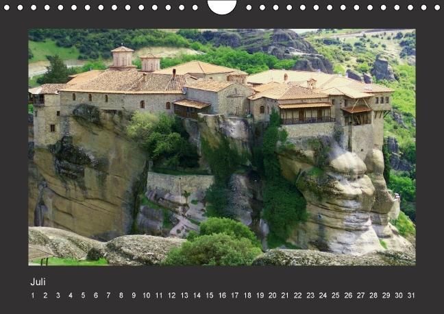 Produktbild: Meteora-Kl&ouml;ster in Griechenland (Wandkalender immerw&auml;hrend DIN A4 quer)