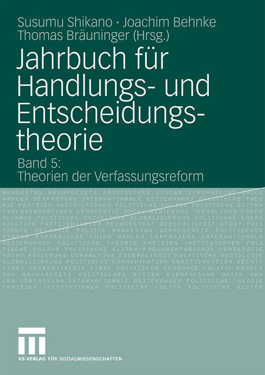 Produktbild: Jahrbuch f&uuml;r Handlungs- und Entscheidungstheorie