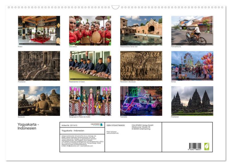 Produktbild: Yogyakarta - Indonesien (Wandkalender 2026 DIN A2 quer), CALVENDO Monatskalender