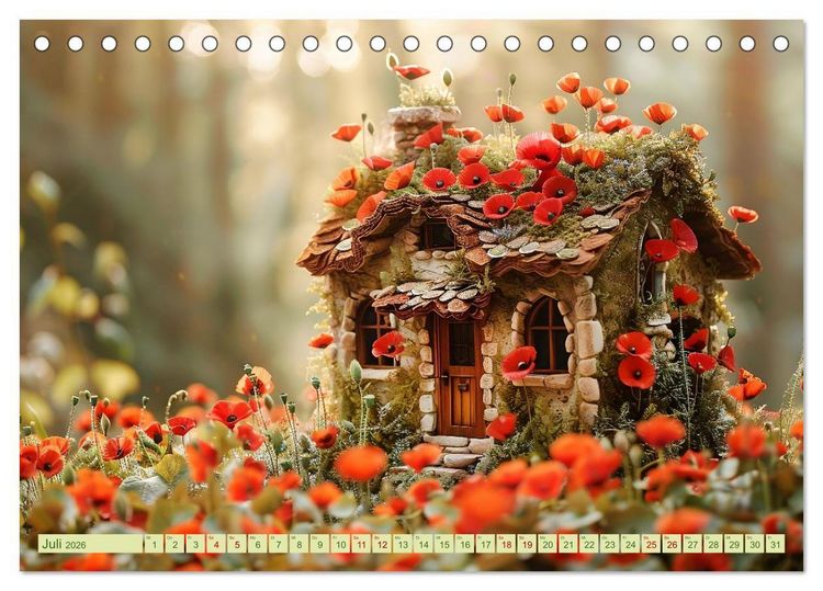 Produktbild: Das kleine H&auml;uschen im Wald (Tischkalender 2026 DIN A5 quer), CALVENDO Monatskalender