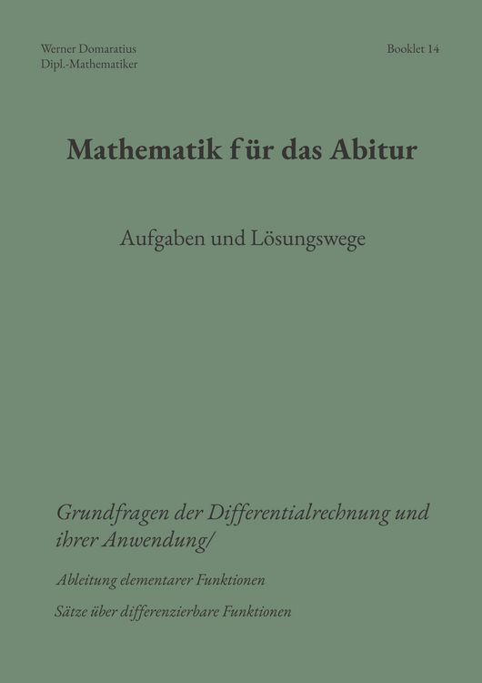 Produktbild: Mathematik f&uuml;r das Abitur