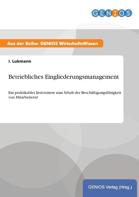 Produktbild: Betriebliches Eingliederungsmanagement