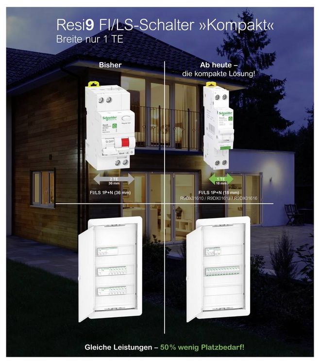 Produktbild: Schneider Electric R9DX01610 Fehlerstrom-Schutzschalter 10A 0.03A 230V