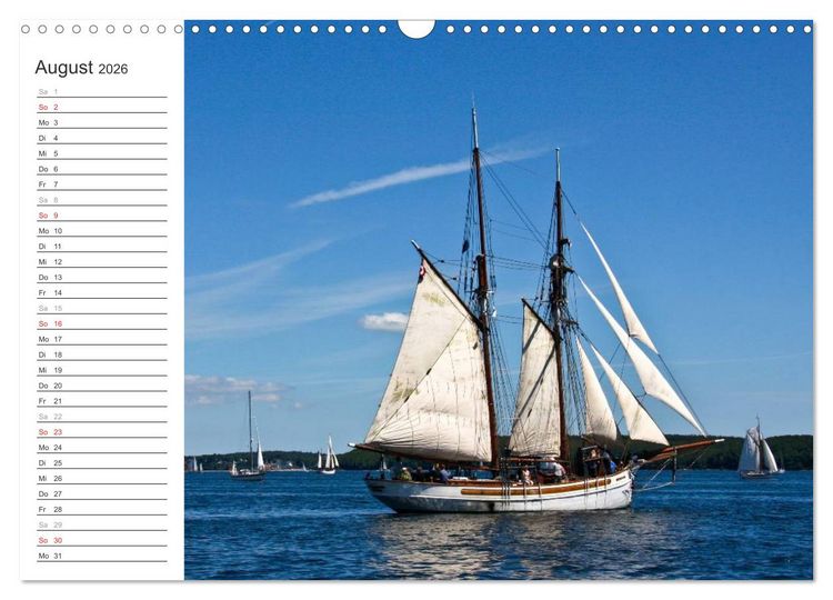 Produktbild: Historische Segelschiffe auf der Ostsee (Wandkalender 2026 DIN A3 quer), CALVENDO Monatskalender