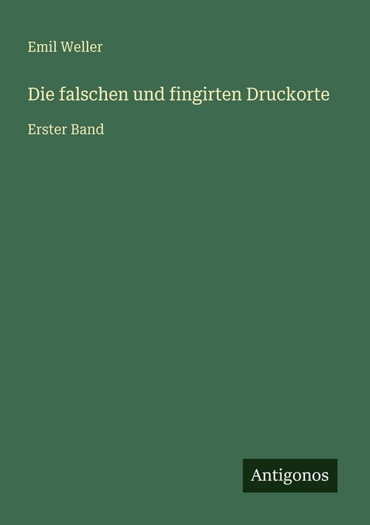 Produktbild: Die falschen und fingirten Druckorte