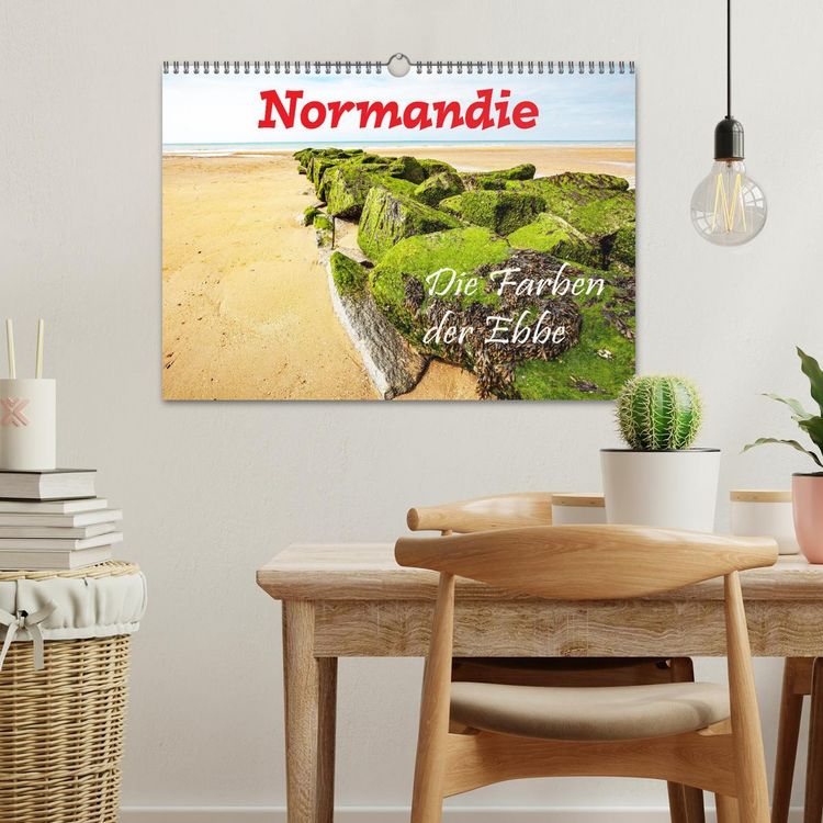 Produktbild: Normandie Die Farben der Ebbe (Wandkalender 2026 DIN A3 quer), CALVENDO Monatskalender