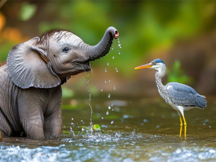 Produktbild: CALVENDO Puzzle Elefanten | 1000 Teile Lege-Gr&ouml;&szlig;e 64x48cm Foto-Puzzle f&uuml;r gl&uuml;ckliche Stunden