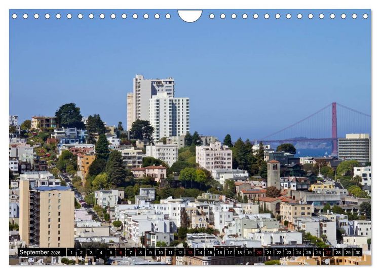 Produktbild: SAN FRANCISCO Kaliforniens Traummetropole (Wandkalender 2026 DIN A4 quer), CALVENDO Monatskalender