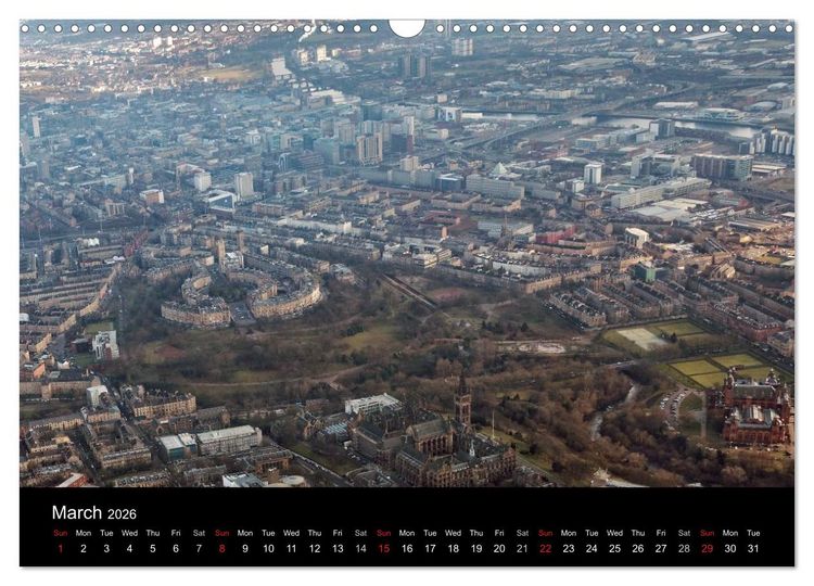 Produktbild: Glasgow from the Air (Wall Calendar 2026 DIN A3 landscape), CALVENDO 12 Month Wall Calendar