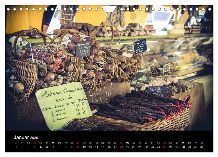Produktbild: Erlebnis der Sinne - Franz&ouml;sischer Markt auf Korsika (Wandkalender 2026 DIN A4 quer), CALVENDO Monatskalender