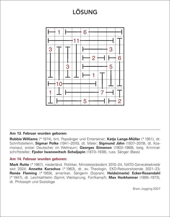 Produktbild: Brain Jogging Tagesabrei&szlig;kalender 2027 - Ged&auml;chtnis, Konzentration, Logik