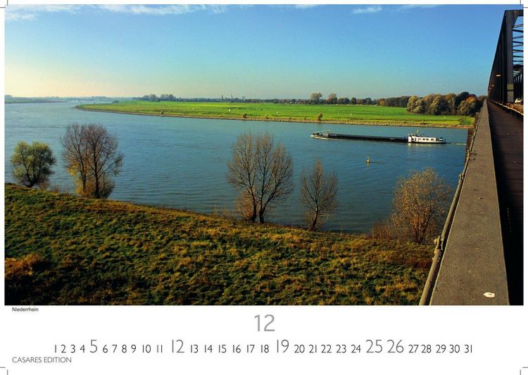 Produktbild: Der Rhein Kalender 2027 &ndash; Wandkalender | Fotokalender Deutschland 50x35cm | mit 12 eindrucksvollen Aufnahmen von Flusslandschaften, Burgen und Weinregionen