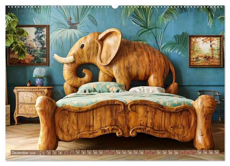 Produktbild: Wohntr&auml;ume aus Holz (hochwertiger Premium Wandkalender 2026 DIN A2 quer), Kunstdruck in Hochglanz