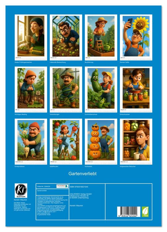 Produktbild: Gartenverliebt (hochwertiger Premium Wandkalender 2026 DIN A2 hoch), Kunstdruck in Hochglanz