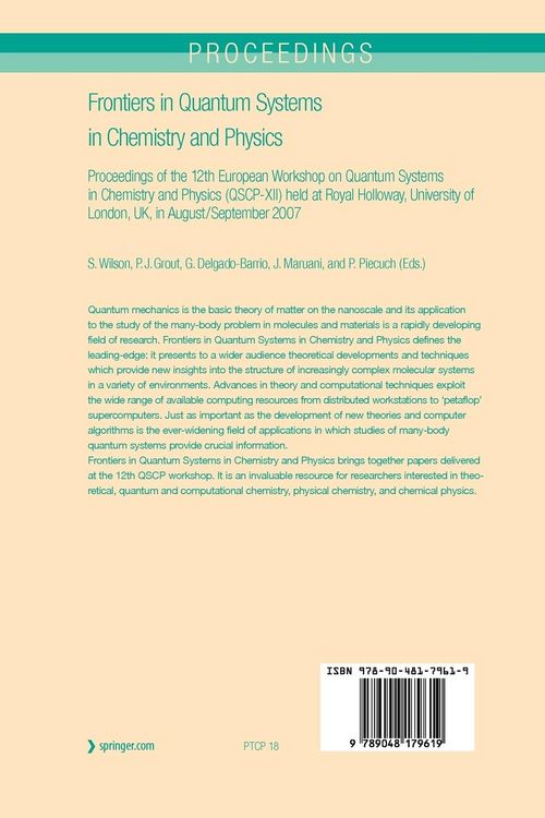 Produktbild: Frontiers in Quantum Systems in Chemistry and Physics