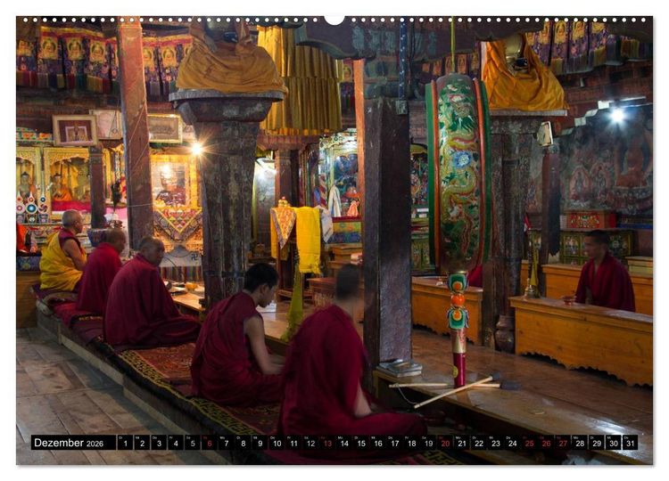 Produktbild: Buddhistisches Klein-Tibet (hochwertiger Premium Wandkalender 2026 DIN A2 quer), Kunstdruck in Hochglanz