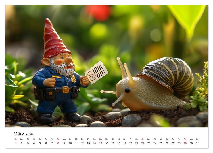 Produktbild: Berufe der Gartenzwerge (Wandkalender 2026 DIN A4 quer), CALVENDO Monatskalender