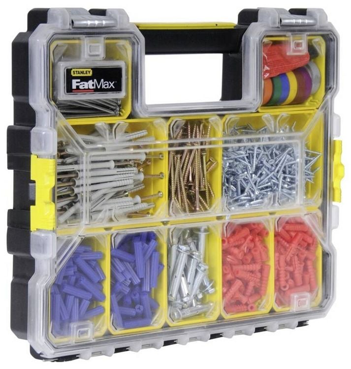 Produktbild: STANLEY 1-97-517 Universal Sortimentskoffer (L x B x H) 44.6 x 7.5 x 35.7 cm Anzahl F&auml;cher: 10 Inhalt 1 St.