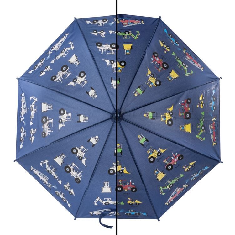 Produktbild: Idena Regenschirm Magic Fahrzeuge blau &Oslash;83x66cm