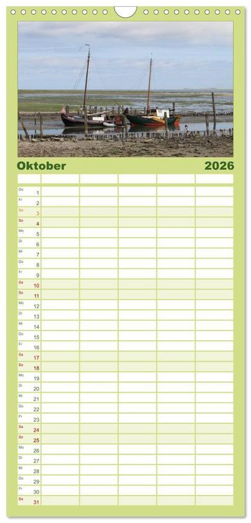 Produktbild: Familienplaner 2026 - Texel, eine Perle Frieslands mit 5 Spalten (Wandkalender, 21 x 45 cm) CALVENDO