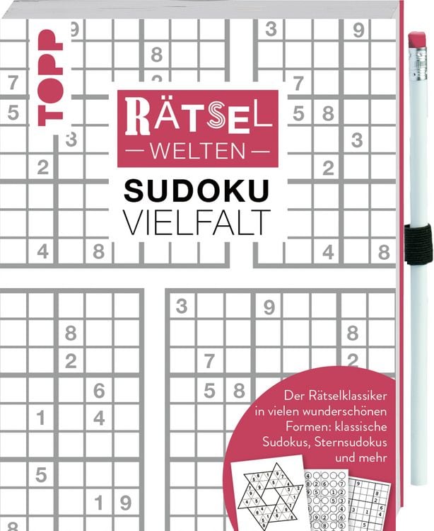 Produktbild: R&auml;tselwelten &ndash; Sudoku Vielfalt | Der R&auml;tselklassiker in vielen wundersch&ouml;nen Formen: klassische Sudokus, Sternsudokus und mehr