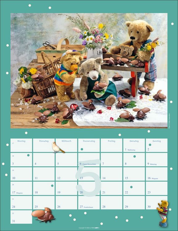 Produktbild: Teddyb&auml;ren Kalender 2027