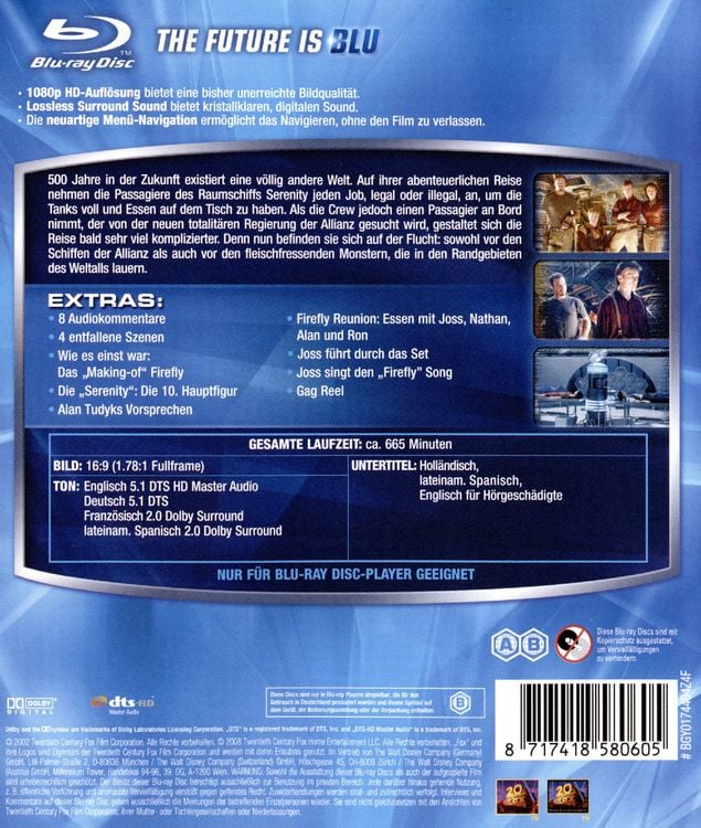 Produktbild: Firefly: Der Aufbruch der Serenity&nbsp;- Season 1 [3 BRs]