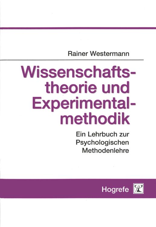 Produktbild: Wissenschaftstheorie und Experimentalmethodik