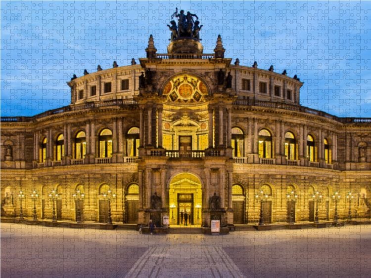 Produktbild: CALVENDO Puzzle Semperoper 1000 Teile Lege-Gr&ouml;&szlig;e 64 x 48 cm Foto-Puzzle Bild von Michael Allmaier