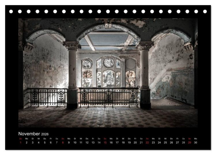Produktbild: Lost Places - vergessene orte vergessener glanz (Tischkalender 2026 DIN A5 quer), CALVENDO Monatskalender
