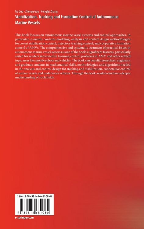 Produktbild: Stabilization, Tracking and Formation Control of Autonomous Marine Vessels