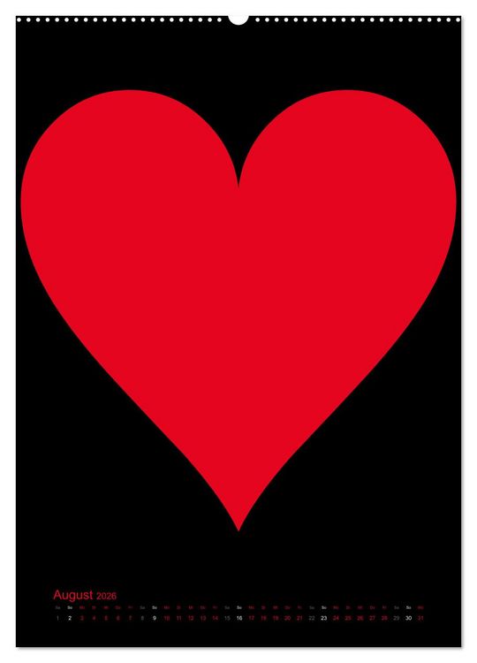 Produktbild: Foto- und Bastelkalender &bdquo;LIEBE&ldquo; in der Farbe Schwarz (Wandkalender 2026 DIN A2 hoch), CALVENDO Monatskalender
