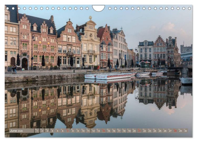 Produktbild: Bruges and Ghent, a photographic city tour in Flanders. (Wall Calendar 2026 DIN A4 landscape), CALVENDO 12 Month Wall Calendar