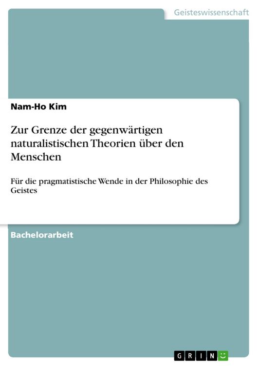 Produktbild: Zur Grenze der gegenw&auml;rtigen naturalistischen Theorien &uuml;ber den Menschen