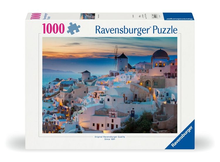 Produktbild: Erwachsenenpuzzle 1000 Teile - Abend &uuml;ber Santorini