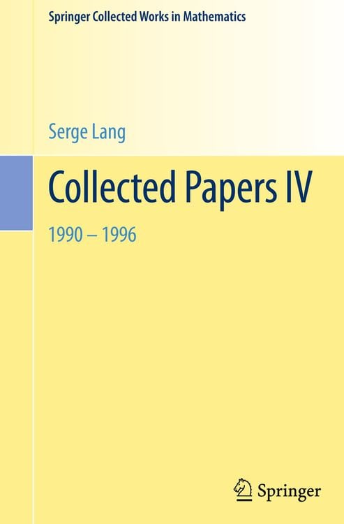 Bild vom Artikel Collected Papers IV vom Autor Serge Lang