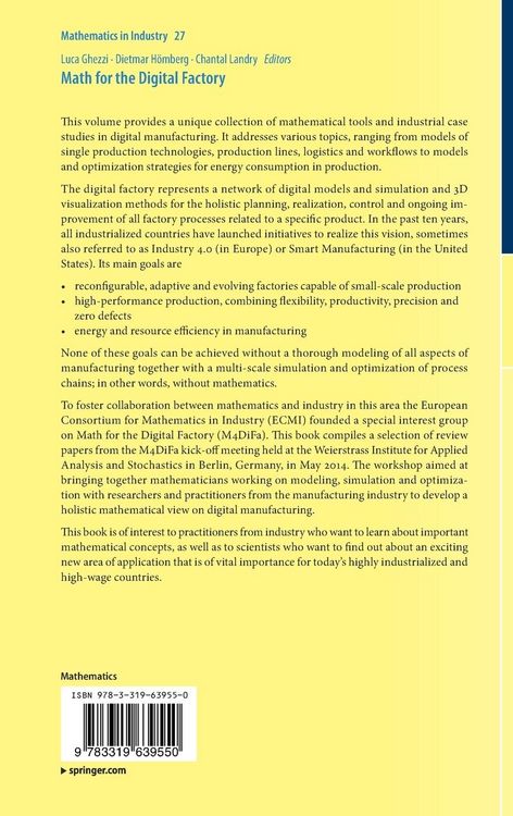 Produktbild: Math for the Digital Factory