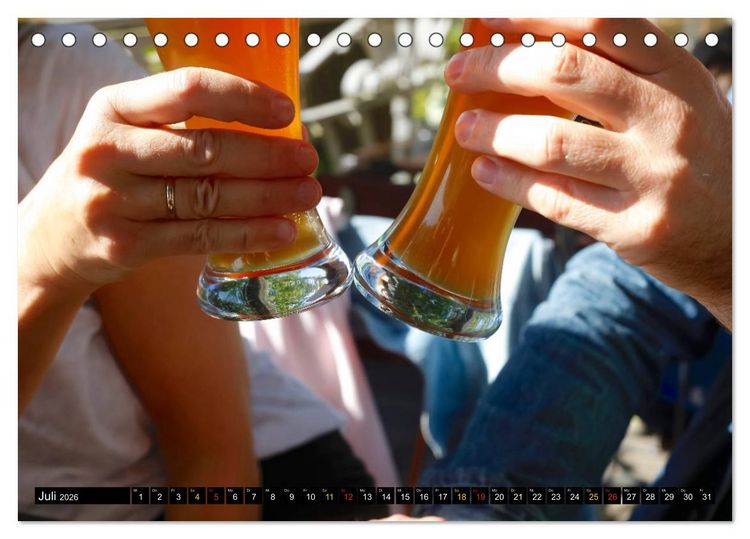 Produktbild: Biergenuss zu jeder Jahreszeit (Tischkalender 2026 DIN A5 quer), CALVENDO Monatskalender