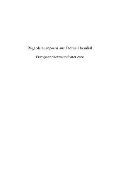 Produktbild: Regards europeens sur l'accueil familial