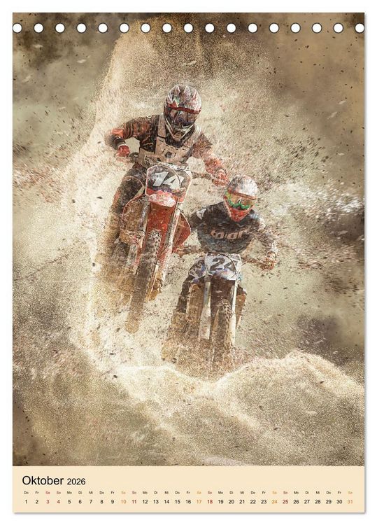 Produktbild: Motocross - Sport der Extreme (Tischkalender 2026 DIN A5 hoch), CALVENDO Monatskalender