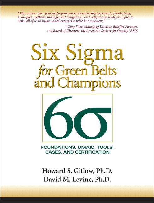 Produktbild: Six Sigma for Green Belts and Champions: Foundations, DMAIC, Tools, Cases, and Certification