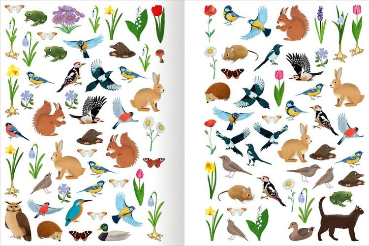 Produktbild: Das superdicke Stickerheft – Frühling